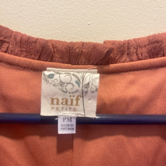 Naif Rust Ruffle Dress - Picture 2 of 3